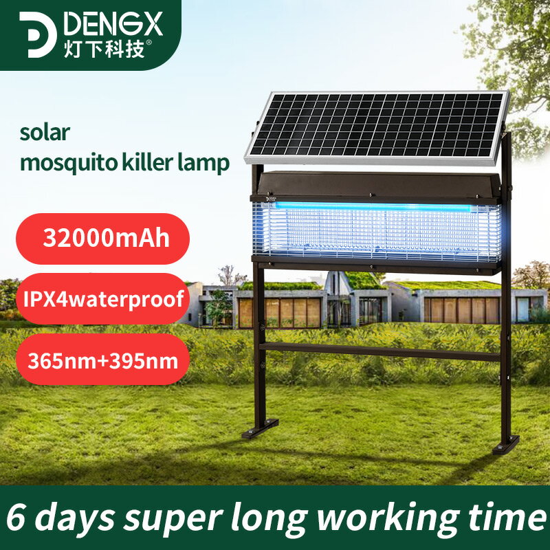 UVA LED solar mosquito killer lamp bug zapper for garden