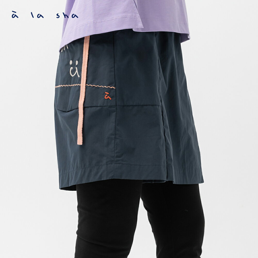 a la sha LOGO簡約褲裙