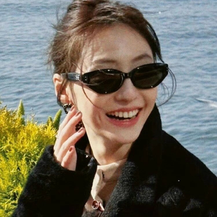 章若楠同款板材貓眼墨鏡女rococo帶度數可配GM高級感太陽鏡BC9083