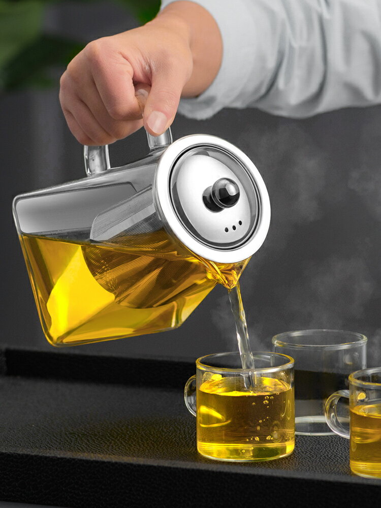 天喜茶具套裝家用過濾杯泡茶壺沖茶器功夫花茶紅茶耐熱玻璃煮茶壺