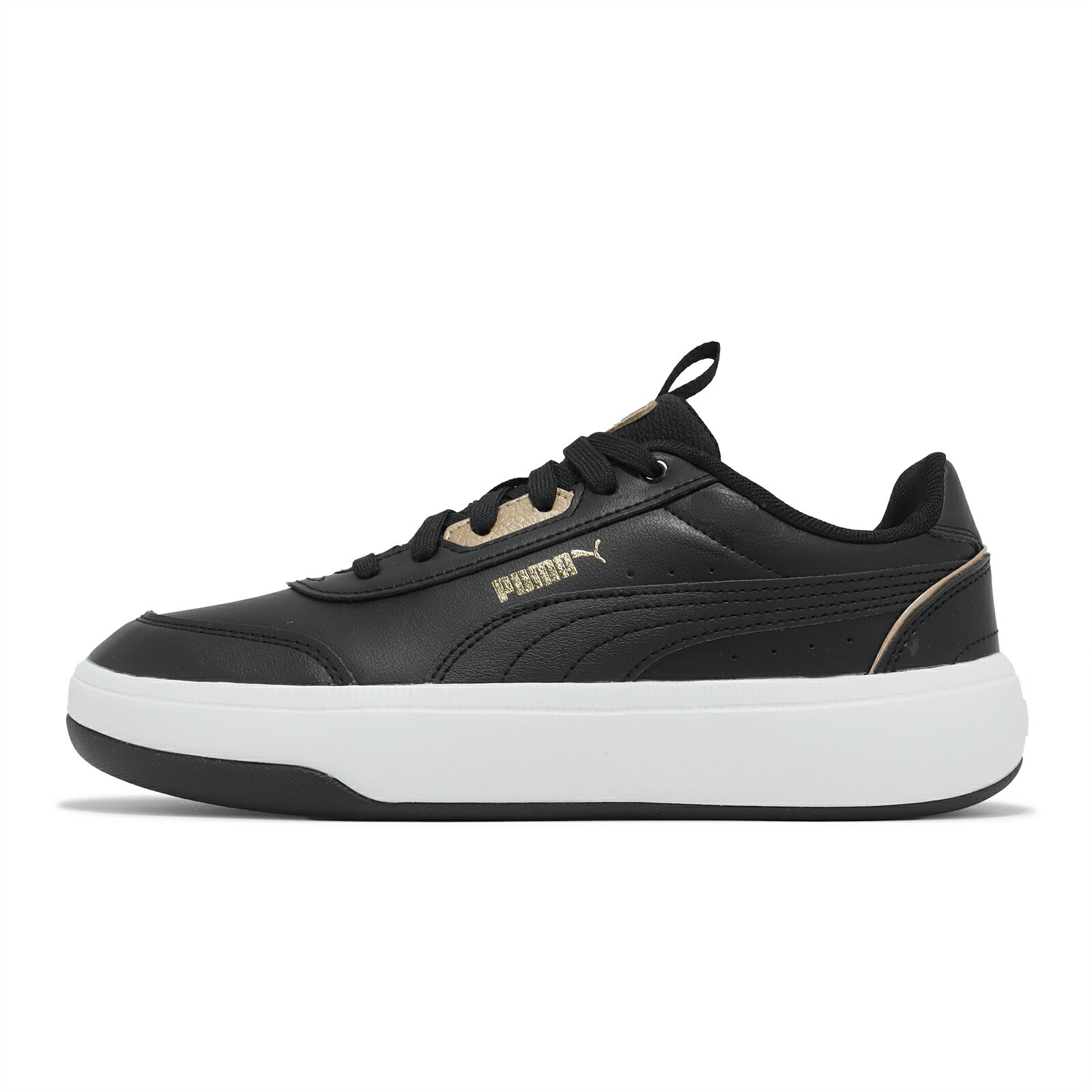 Puma 休閒鞋 Tori Pop-Up Metallics 女鞋 黑 白 皮革 緩衝 微厚底 增高 運動鞋 39249001