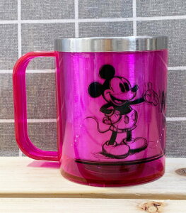 【震撼精品百貨】Micky Mouse_米奇/米妮 ~日本Disney不鏽鋼杯-桃粉*03111
