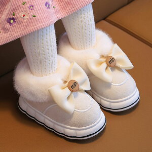 兒童雪地靴女童加厚短靴男童防水防滑保暖加絨雪地棉寶寶童靴棉鞋
