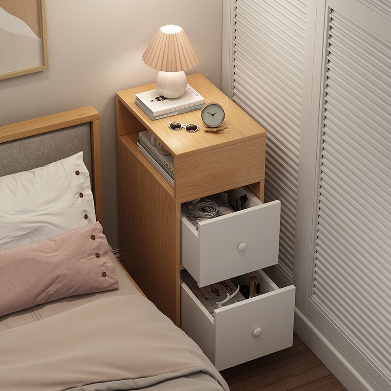 抽屜櫃 床頭櫃超窄現代簡約儲物小尺寸床邊櫃簡易款臥室家用抽屜式收納櫃-快速出貨