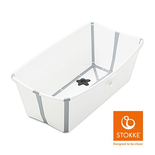 Stokke Flexi Bath 折疊式/摺疊式浴盆(感溫水塞)-白色★衛立兒生活館★