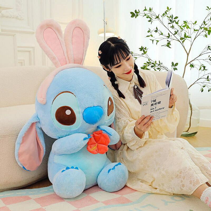新款生日禮物史迪仔毛絨公仔禮物 可愛卡通動漫兔裝玩偶 玩偶/生日/情人/聖誕禮物/毛絨娃娃/抱枕娃娃