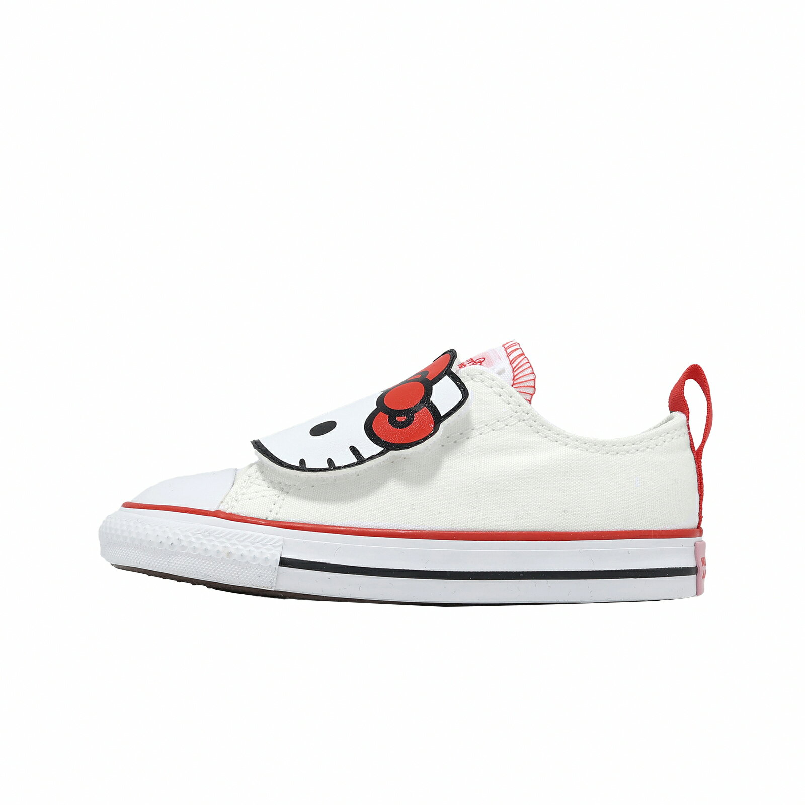 Converse 休閒鞋 All Star 2V 中小童 白紅 三麗鷗 Hello Kitty 魔鬼氈 A17704C
