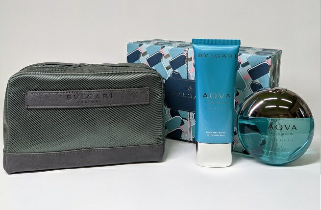 【BVLGARI 保格麗】活力海洋水能量春季香氛禮盒 | 淡香水100ml+鬍後乳100ml+收納包｜紅誠集品