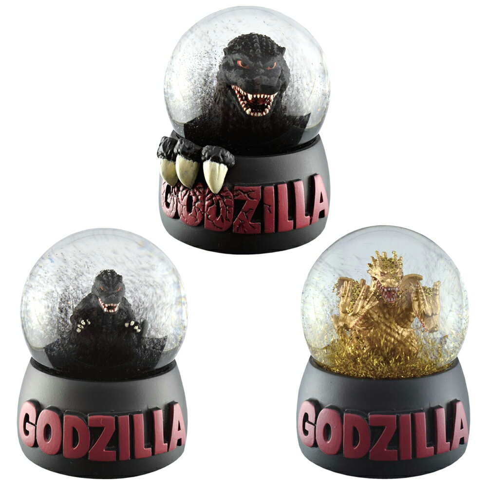 【日本正版】哥吉拉 水晶球 雪花球 擺飾 恐龍 GODZILLA 平成哥吉拉 基多拉