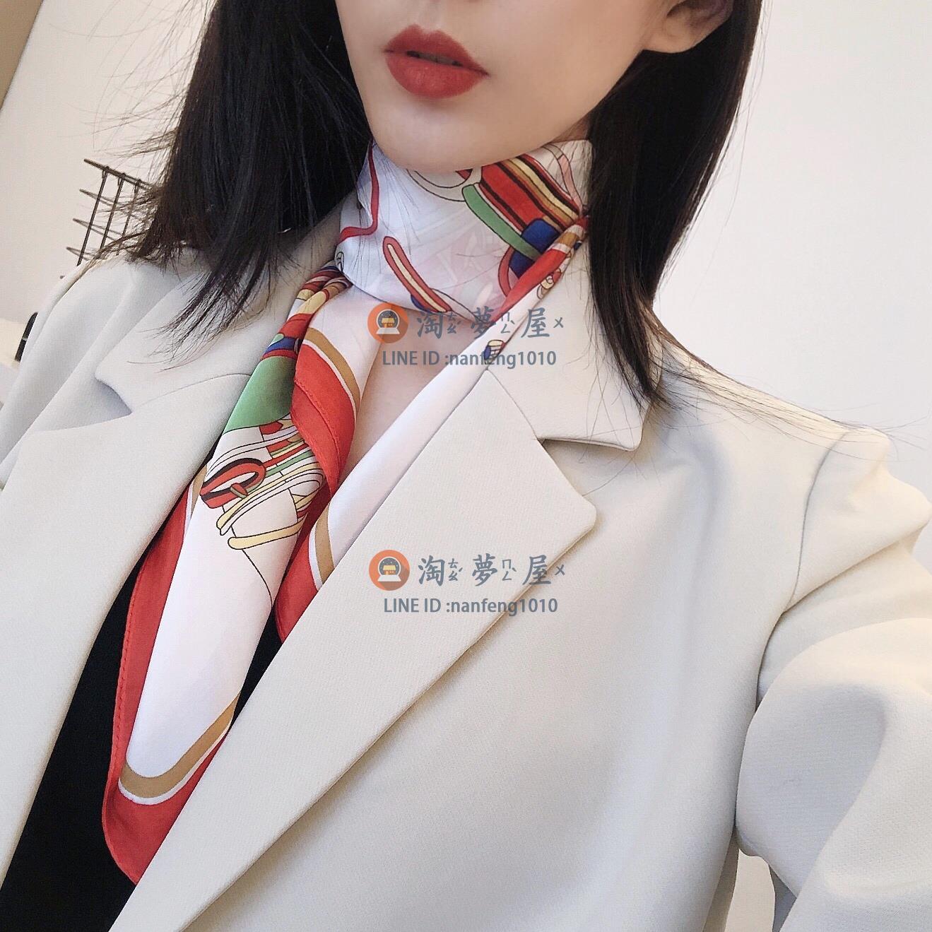 絲巾新款絲巾韓版東大門 小方巾百搭多功能領巾【淘夢屋】