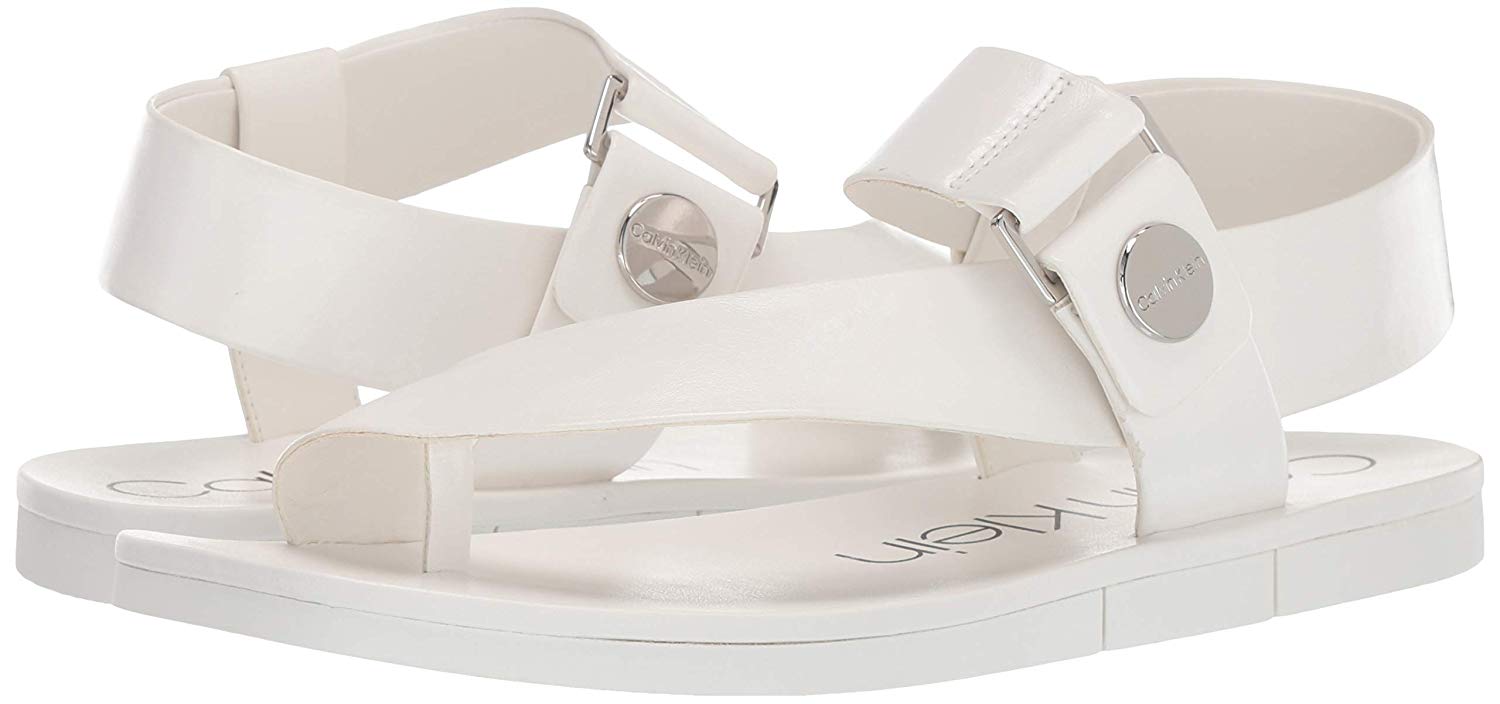 Women's Calvin Klein Rikki Sandal, Size 5.5 M - White