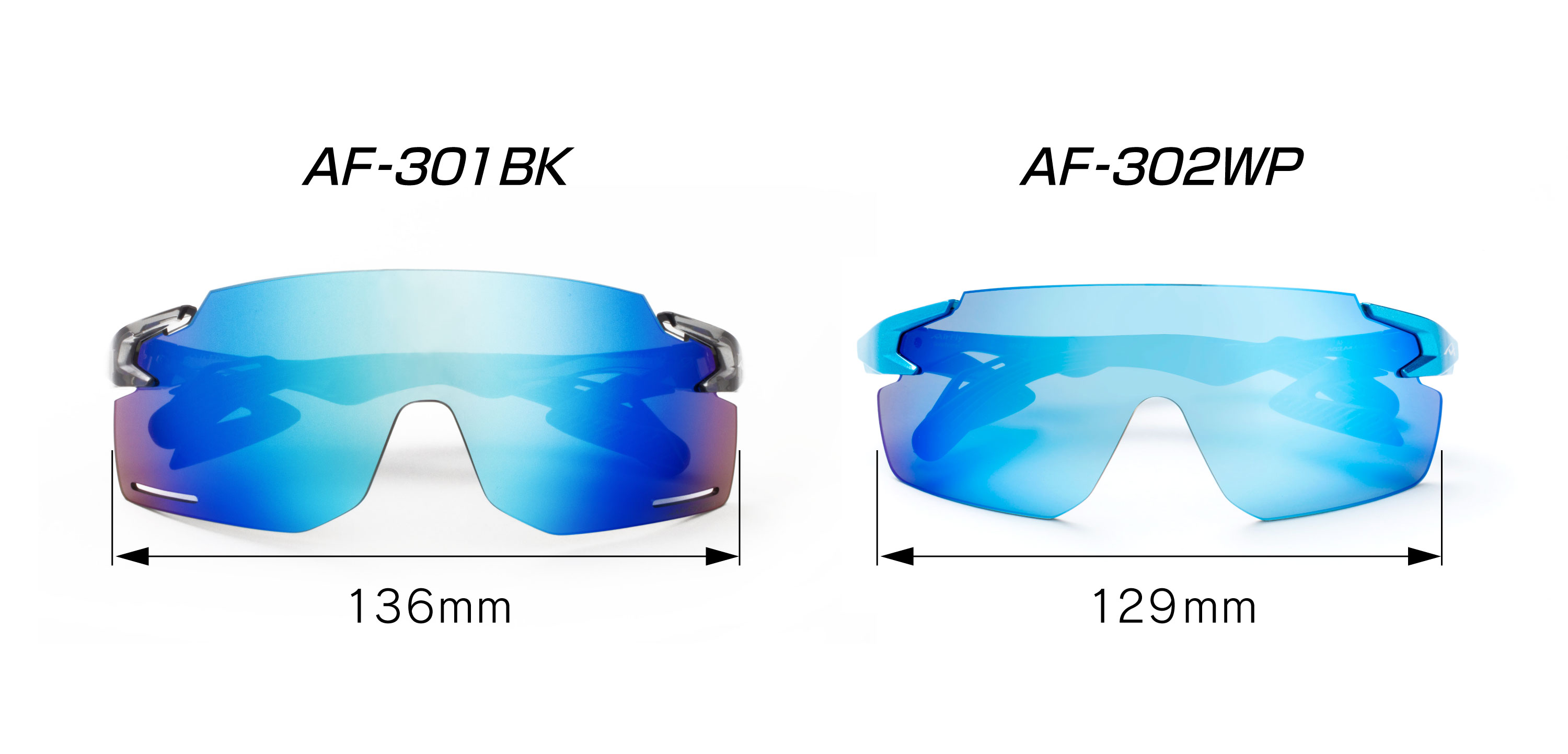 【AirFly】AF302WP-C35 無鼻墊運動太陽眼鏡 小臉福音 偏光藍色鏡片 海水藍/灰 2