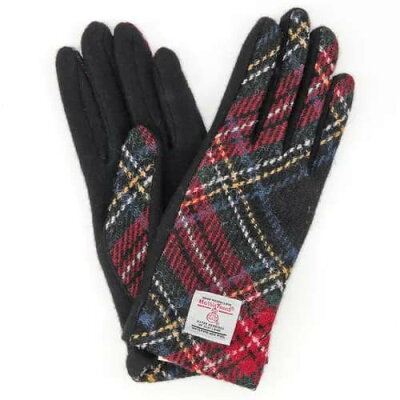 現貨- 日本製~HARRIS TWEED 哈里斯 經典格紋 羊毛 手套 保暖 女款