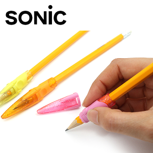 握筆器 日本 SONIC 3入三角習字握筆器 - 附鉛筆帽 ( SK-456 )
