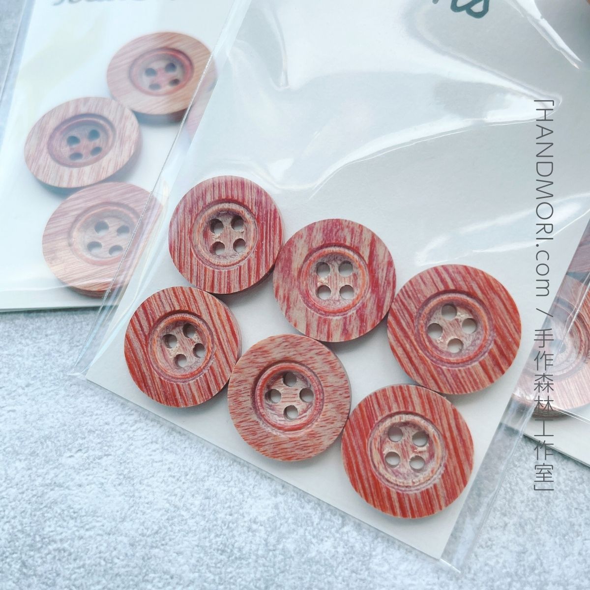 手作森林 日本製 清原 木紋釦 自然風 茶色 四孔釦 襯衫釦 公雞牌 鈕扣 釦子 扣子 手縫釦 KIYOHARA