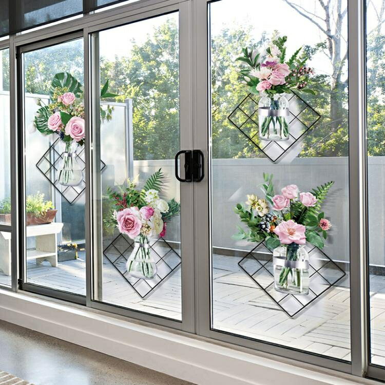 窗貼 3D立體牆貼畫客廳玻璃門貼紙廚房推拉門裝飾貼花臥室陽台窗花貼