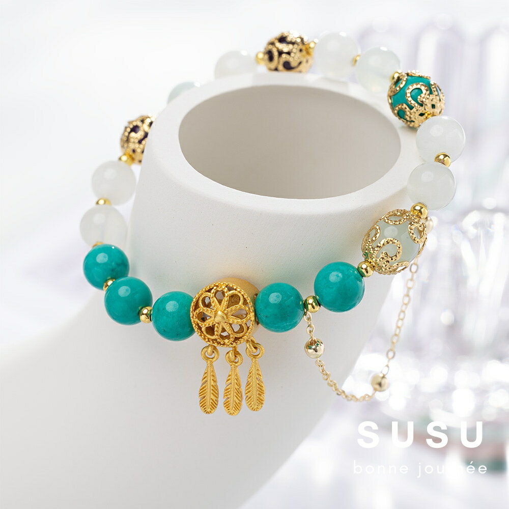 SU SU︱翠竹水晶手鍊❤️綠松石 海藍寶 紫水晶 事業運 招財 轉運 能量 防小人 送禮 推薦