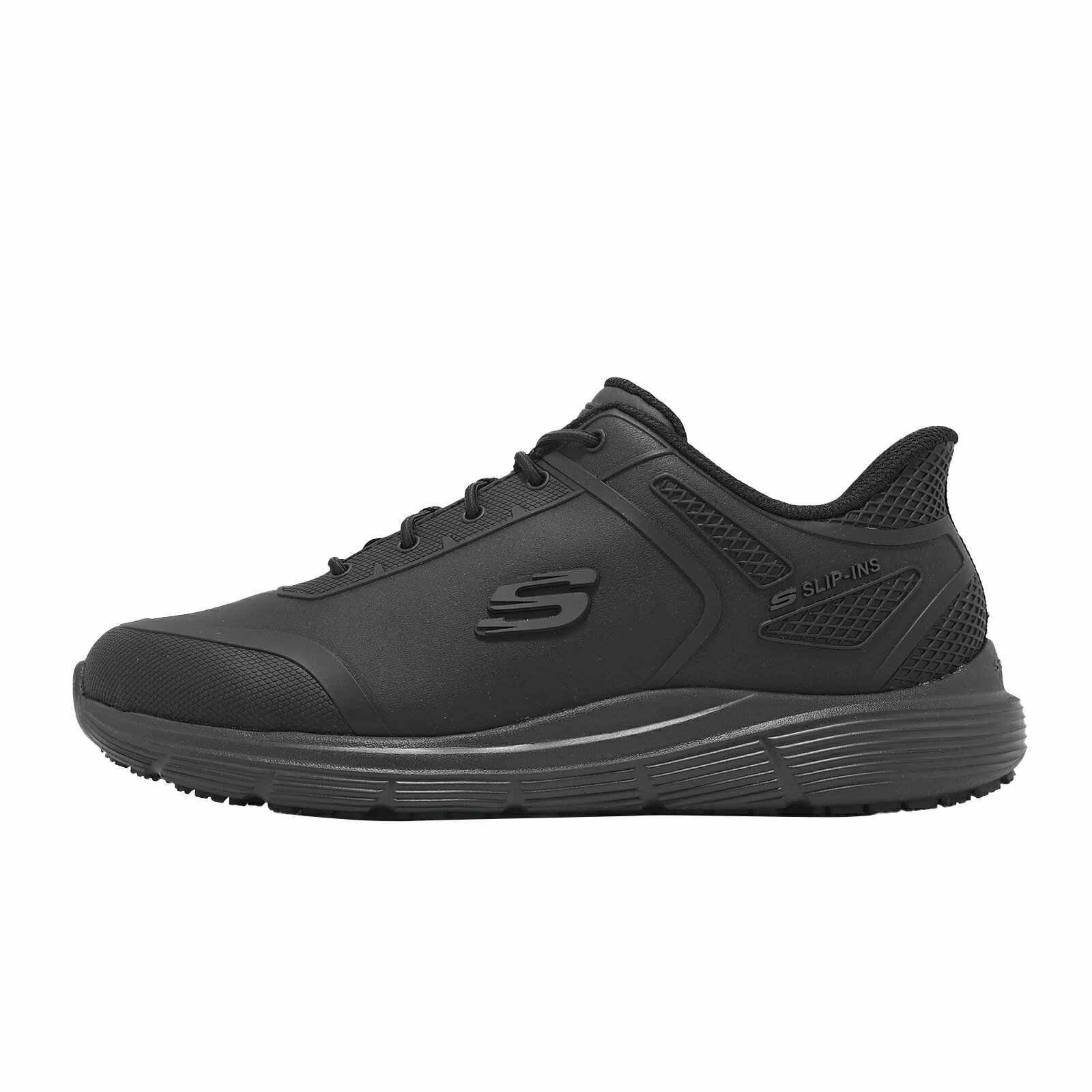 Skechers 工作鞋 Corart-Sahya Slip-Ins 女鞋 黑 支撐 輕量 休閒鞋 108313BLK