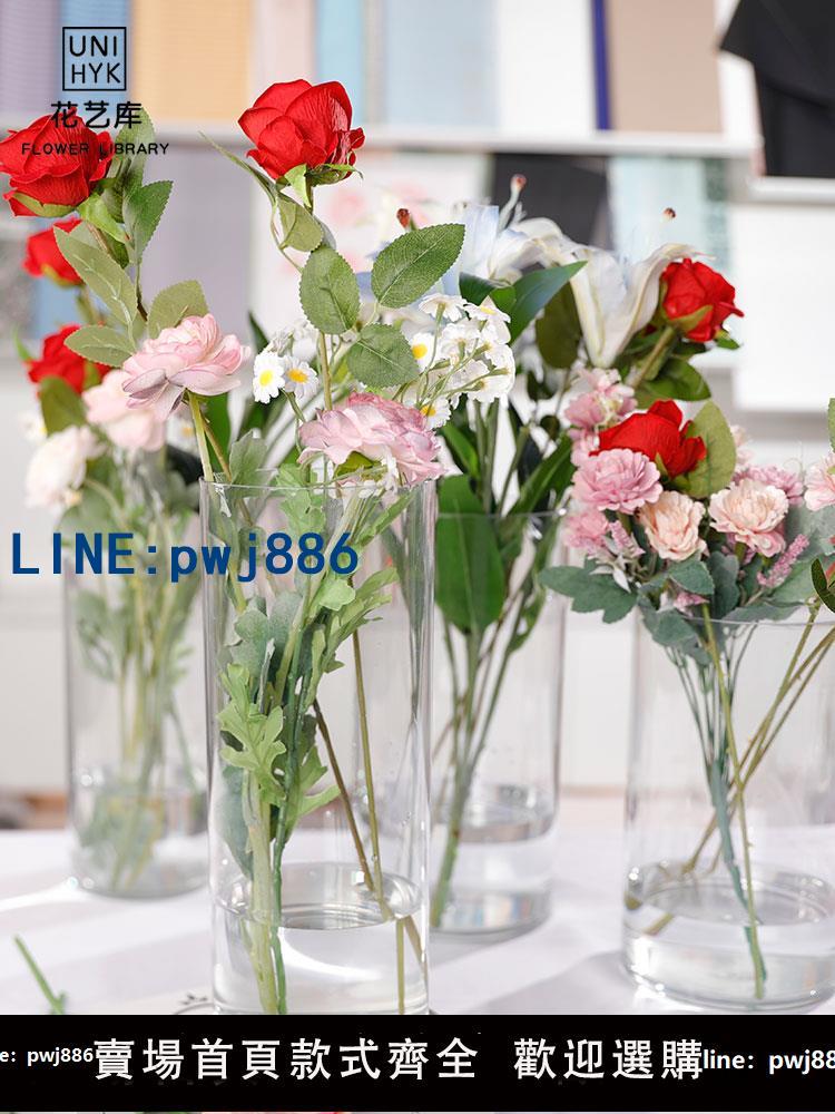 【店家補貼】亞克力醒花桶花店專用鮮花筒深水塑膠花瓶專業大號透明養花桶家用