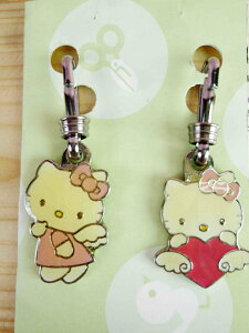 【震撼精品百貨】Hello Kitty 凱蒂貓 KITTY吊飾拉扣-天使2入 震撼日式精品百貨
