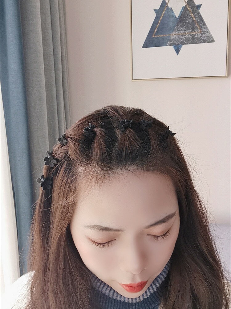 韓國泫雅小號發抓發飾啞光小抓夾迷你兒童可愛頂夾花朵劉海夾發夾