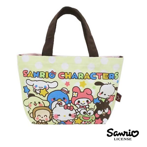 點點款【日本進口】凱蒂貓 美樂蒂 布丁狗 三麗鷗人物 帆布 手提袋 便當袋 Sanrio - 434731