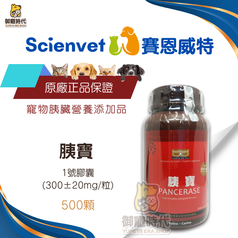 scienvet 賽恩威特 胰寶 500顆 消化酵素 胰臟炎 消化道 雷射防偽