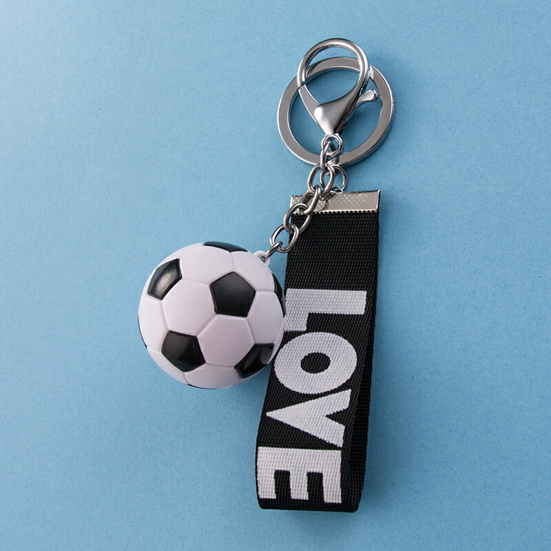 足球鑰匙扣掛件創意個性可愛汽車書包鎖匙鏈圈環男士女款包包掛飾