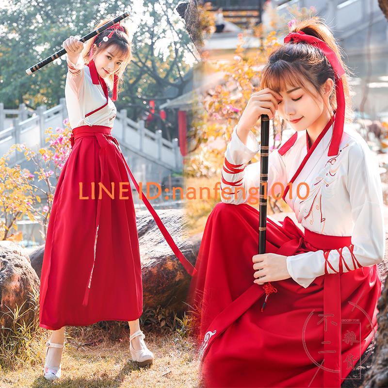 漢服女仙氣飄逸超仙古風漢元素夏裝齊胸襦裙日常女裝【不二雜貨】