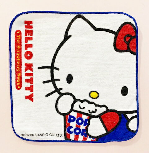 【震撼精品百貨】Hello Kitty 凱蒂貓 三麗鷗KITTY 日本手帕/方巾-爆米花#18026 震撼日式精品百貨