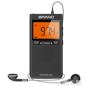收音機 出歐洲立體聲便攜式迷你收音機老人老式調頻中波FM定時開關機外放