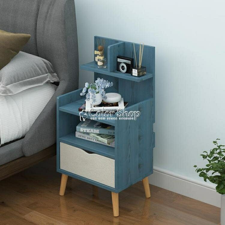 簡約現代床頭櫃簡易布抽收納小櫃子特價儲物櫃北歐臥室小型床邊櫃