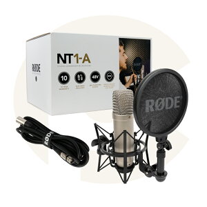 ◎相機專家◎ Rode NT1-A 錄音室電容式麥克風套組 含避震架 防噴罩 心形指向 大振膜 錄音 公司貨【跨店APP下單最高20%點數回饋】