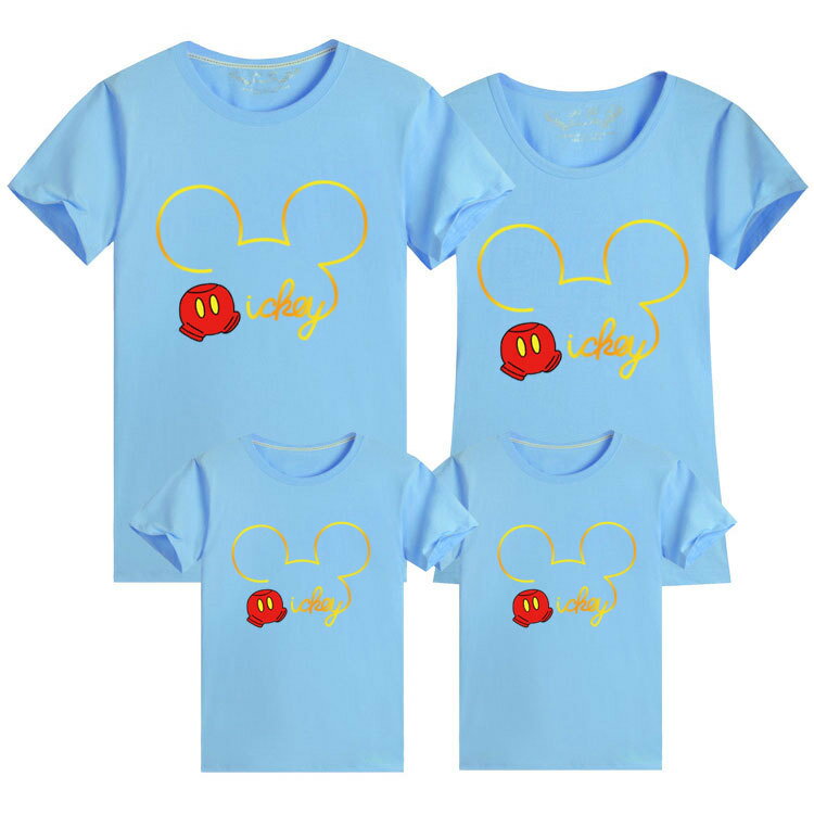 親子裝 純棉T恤 米奇 短袖T恤 短T 全家福 團體服 童裝一家三口 一家四口 全家裝 母女裝 班服 櫻桃嚴選 2