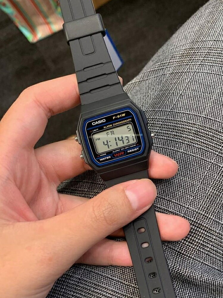 CASIO卡西歐手錶小方塊復古學生防水男女電子手錶中性小方表f91w【北歐居家生活】