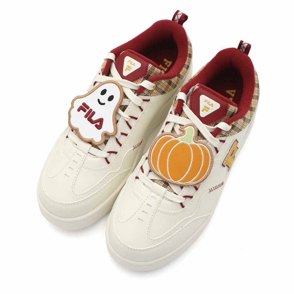 Fila Costume 白紅 皮革 厚底 運動 休閒 學院風 萬聖節 板鞋 女款 J2782 (5-C902Y-729)