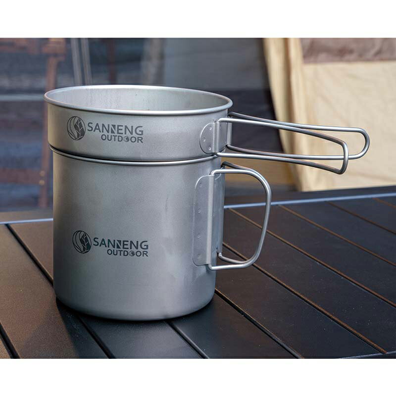 【OUTDOOR】純鈦二合一摺疊套鍋2件組 106001 106002 106003【APP滿額下單10%點數(單一帳號最高5000點)】1/31止 4