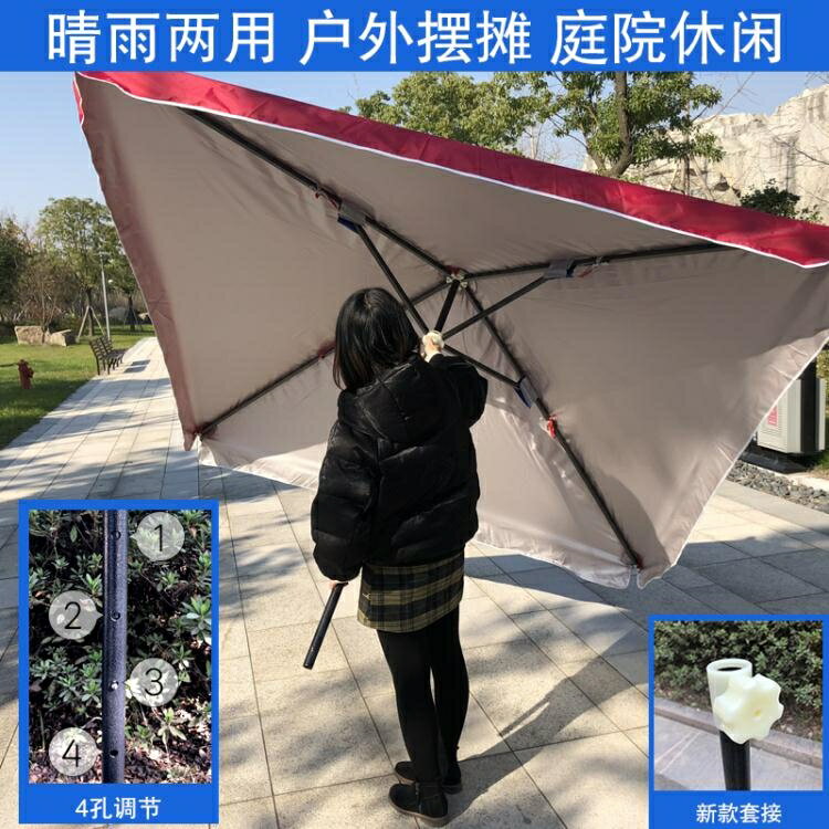 大號戶外遮陽傘擺攤傘太陽傘庭院傘大型雨傘四方傘沙灘傘3米 WD