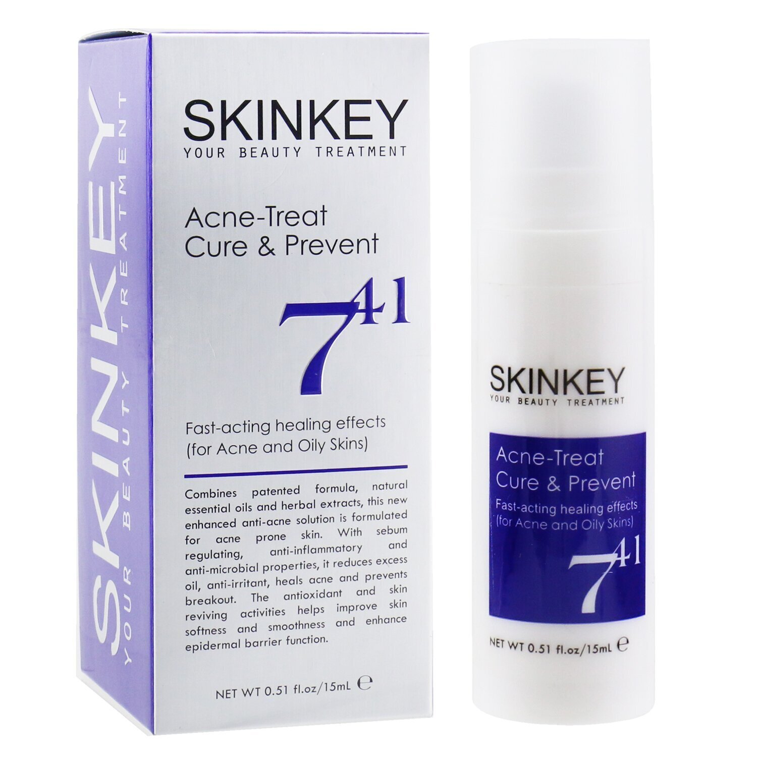 SKINKEY - 暗瘡潔淨系列淨膚精華液（針對暗瘡和油性皮膚）-速效修復效果