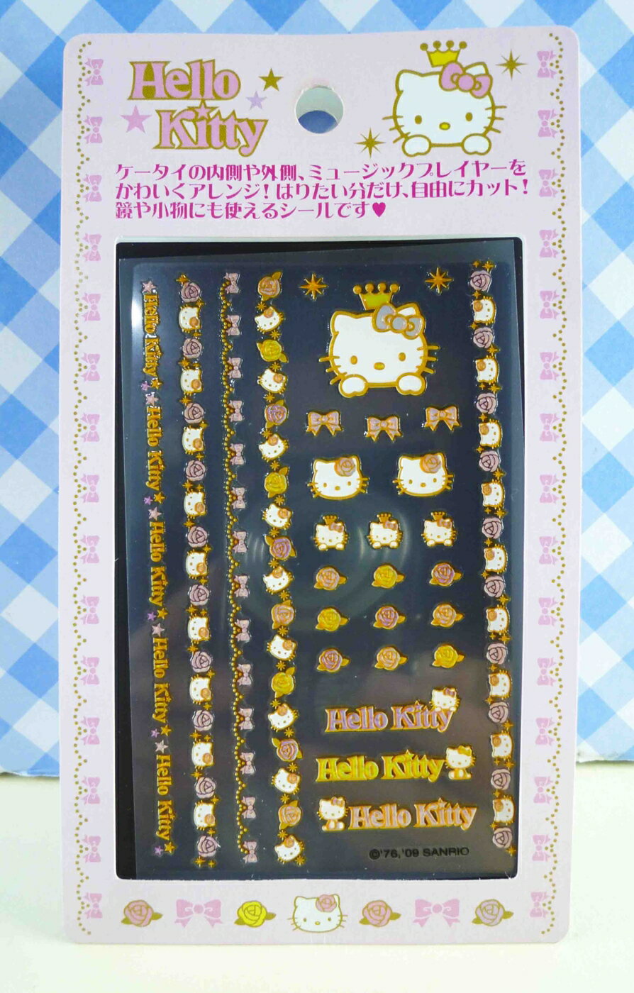 【震撼精品百貨】Hello Kitty 凱蒂貓 KITTY貼紙-手機貼紙-玫瑰皇冠 震撼日式精品百貨