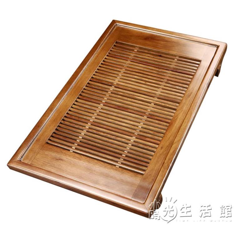 茶盤 琨德功夫茶具套裝家用簡約實木茶盤茶海茶臺茶托抽屜儲水小號茶座【摩可美家】