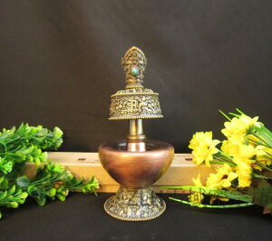 尼泊爾工藝 純銅賁巴壺文巴壺 上師寶瓶 事業寶瓶 財寶瓶 凈瓶