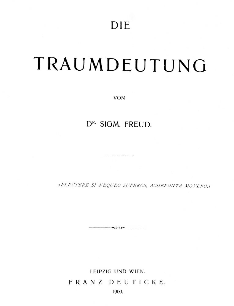 the interpretation of dreams sigmund freud 1900