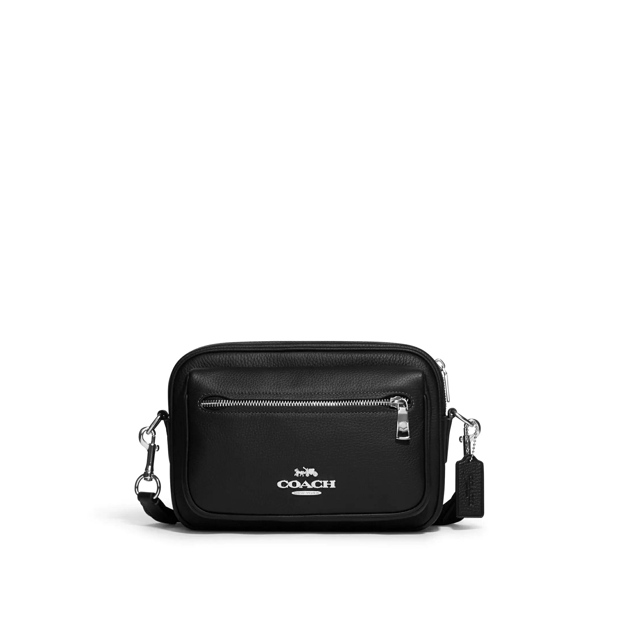 精選★COACH Elise 25 LOGO拉鍊經典老花 拼牛皮革相機斜挎包CJ509/CJ510(預購新品)【夏日美包★菲尼斯 國際精品↘3折起】