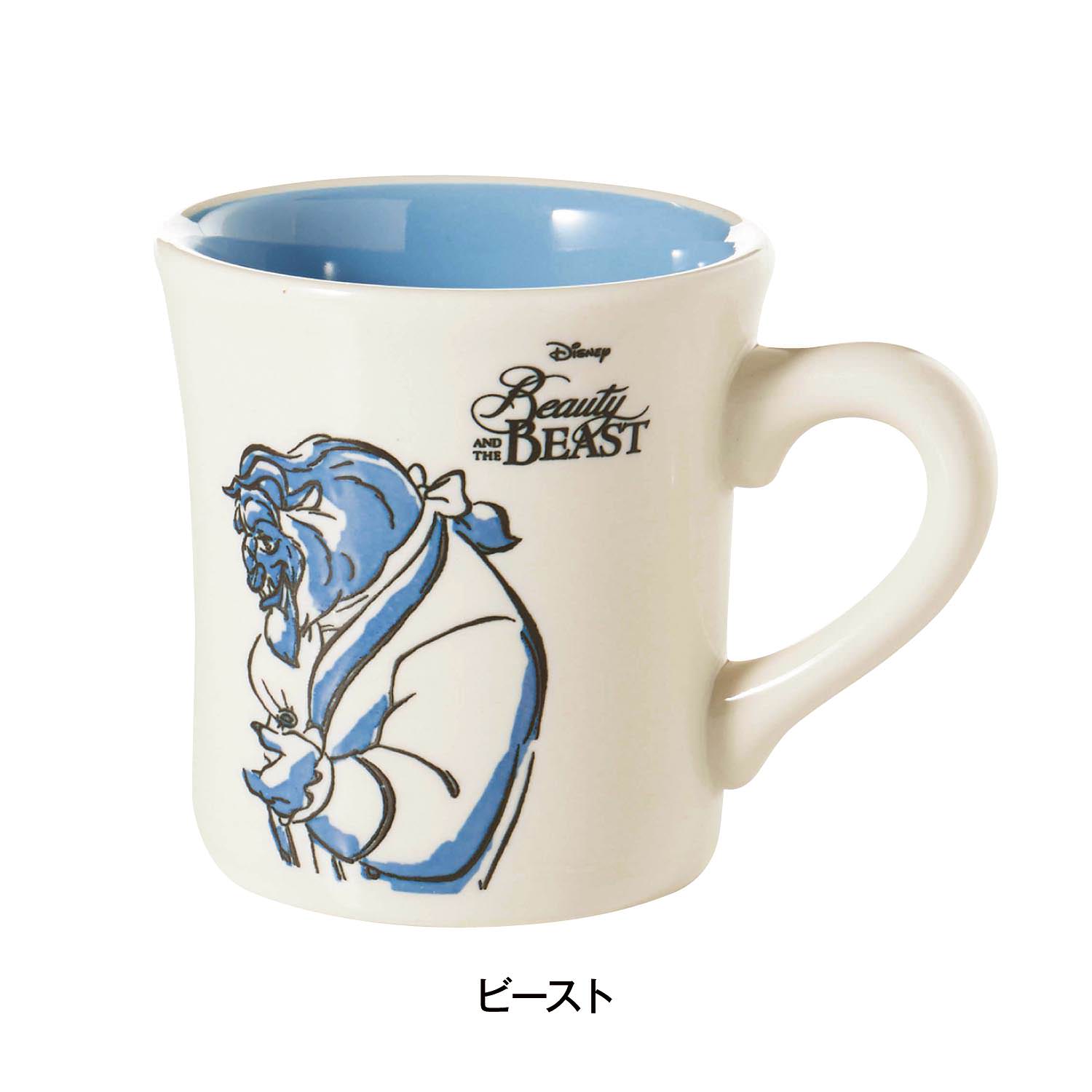 真愛日本 迪士尼 美女與野獸 野獸 日本製 陶瓷馬克杯 陶瓷杯 馬克杯 270ml 咖啡杯 牛奶杯 杯子