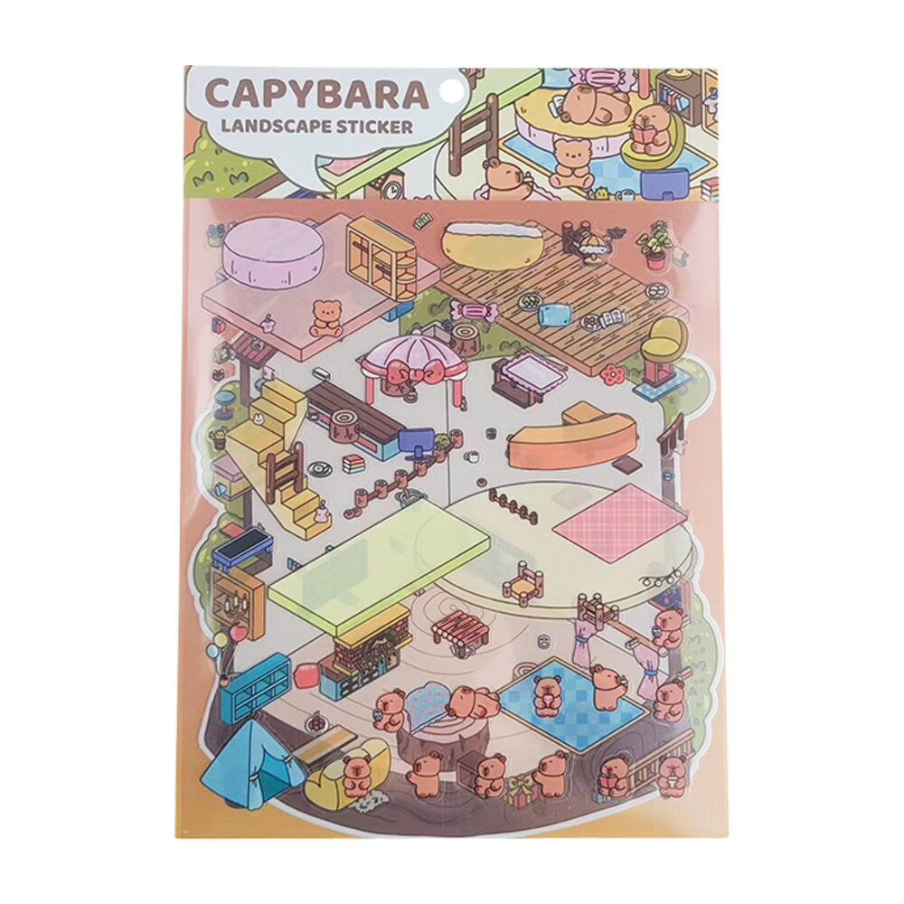 CAPYBARA 3D立體造景貼紙【九乘九購物網】