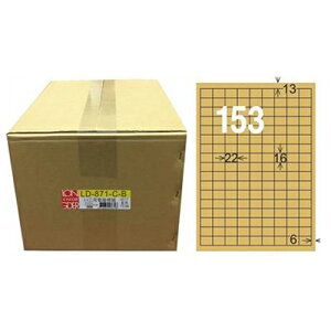 【龍德】A4三用電腦標籤 16x22mm 牛皮紙1000入 / 箱 LD-871-C-B