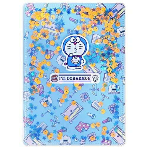 【震撼精品百貨】Doraemon 哆啦A夢 Sanrio 哆啦A夢亮片裝飾雙開式文件夾(B6)#36876 震撼日式精品百貨