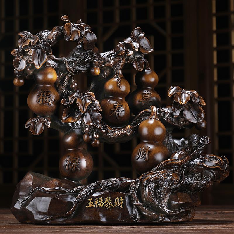 免運/ 可開票 快速出貨 擺件 居家擺飾 招財葫蘆擺件禮品現代中式家居飾品客廳玄關酒架電視櫃裝飾工藝品