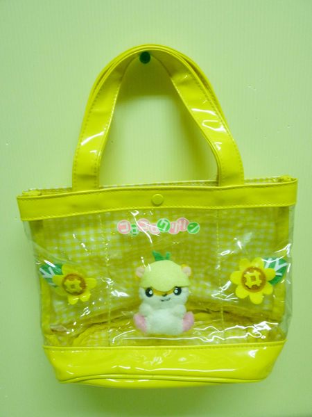 【震撼精品百貨】CorocoroKuririn 可樂鈴天竺鼠 透明手提袋 向日葵 震撼日式精品百貨